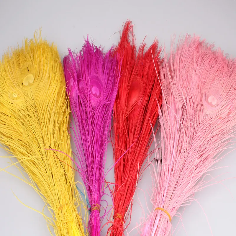 

50p multiple Long Peacock Feather centerpieces Cheap Bulk Centerpieces Peacock Feathers for decoration Costume Wedding Wholesale