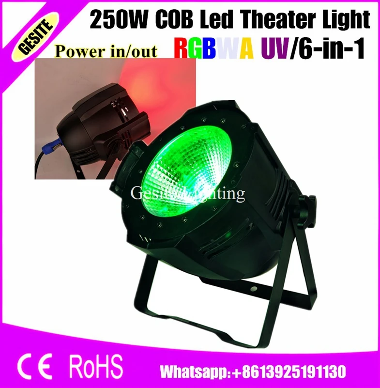 6 шт./лот Barndoor COB 200 Вт RGBW 4в1 250 RGBWAUV в 1 led par профессиональные огни для dj|rgbw 4in1|led rgbwauvpar