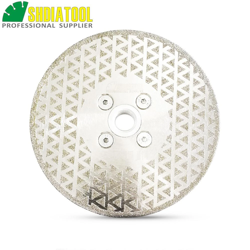 5" Both Side Electroplated Diamond Cutting Disc Grinding Disc Blade M14 Flange 