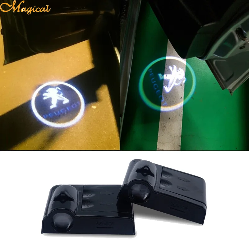 2 x LED Car Door Laser Projector Logo Light For Peugeot RCZ 508