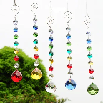 

H&D 30mm Crystal Ball Prism Rainbow Maker Collection Hanging Suncatcher Wedding Favors (Set 5pcs)