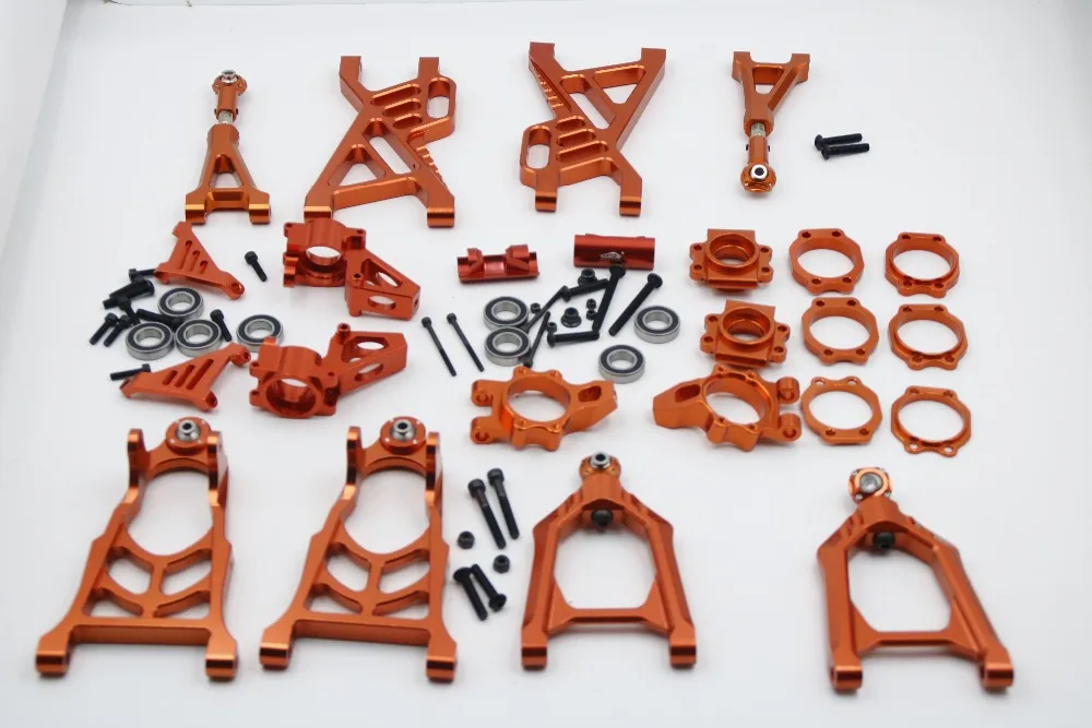 Baja CNC Alloy suspension Arm Set with hub carrier set fit for 1/5 RC CAR hpi rovan baja 5b SS 5T Baja CNC Alloy suspension Arm Set with hub carrier set fit for 1/5 RC CAR hpi rovan baja 5b SS 5T
