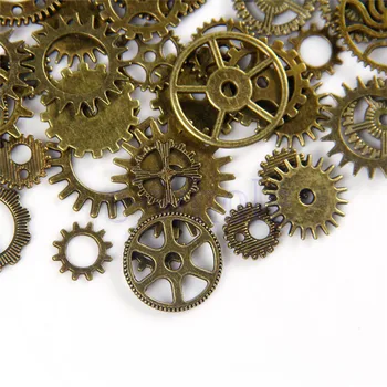 

100g/Bag Bronze Watch Parts Steampunk Cyberpunnk Cogs Gears DIY JEWELRY CRAFT WB038