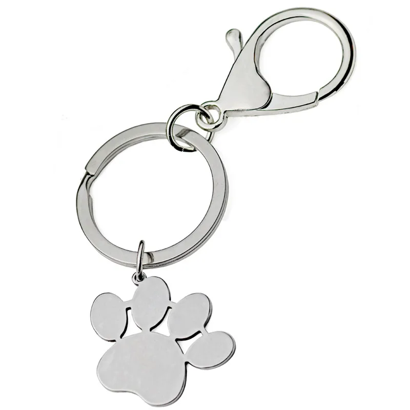 

Personalized Pets Foot Key Chain Stainless Steel Pets Name Engraved Pet Keepsake Mother's Day Gift for Mom