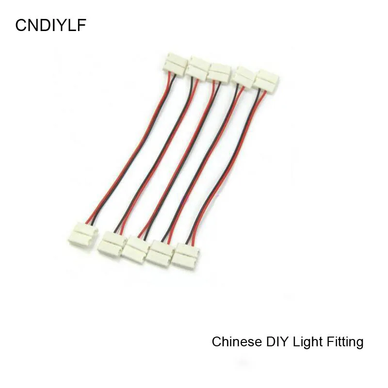 

Free Shipping 8mm 2PIN Connector Adapter PCB For 3528 LED Strip Solderless Single Color 10pcs/package