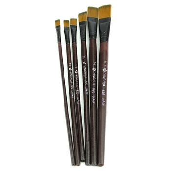 

Art Artist Supplies 6 Brown Nylon Paint Brushes