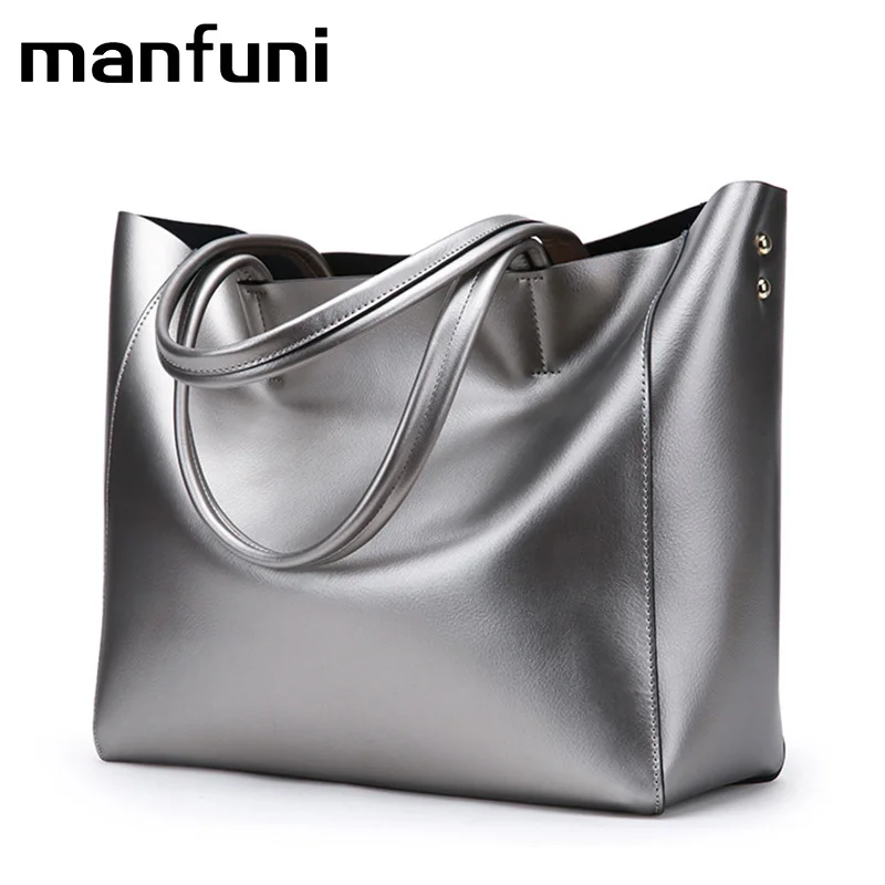 

MANFUNI Top-handle Bags Women 100% Genuine Leather Italian Fashion Luxury Famous Casual Tote Woman Bag Crossbody Shoulder Bags