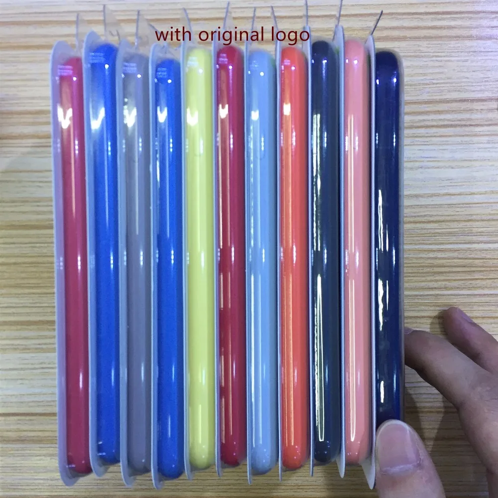 

50pcs/lot Original Silicone Case For i5 5s SE 6 6s 7 8 plus and for iX XS MAX XR Phone Cover with logo and retail box