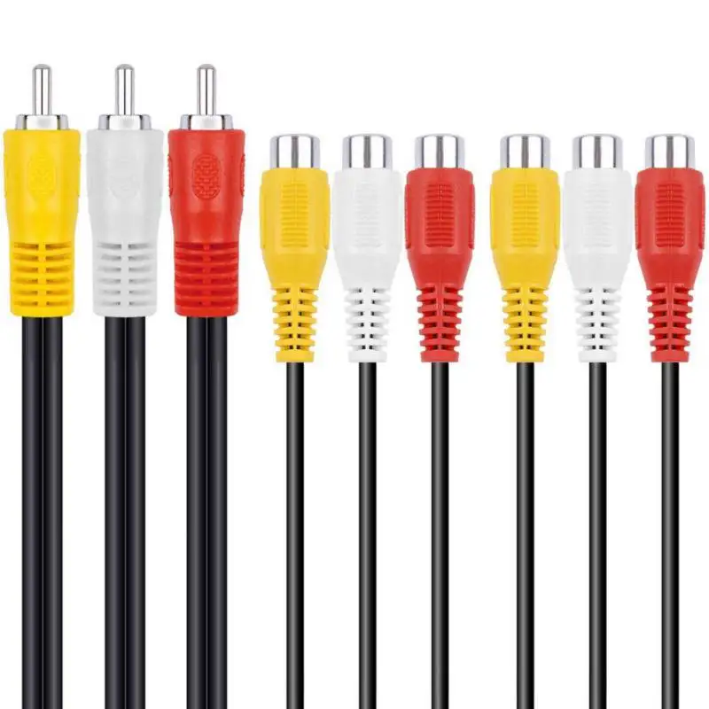 

New 3 RCA Male to 6 RCA Female AV Cable Plug Splitter Audio Video AV Adapter Cables for TV DVD Yellow Red White