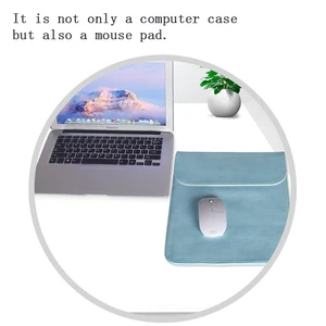 Image 2 - PU Leather Laptop Sleeve Bag For Macbook Air Pro Retina 11 12 13 Mac book 15 touch bar 2018 Case For Xiaomi 15.6 Women Men Cover