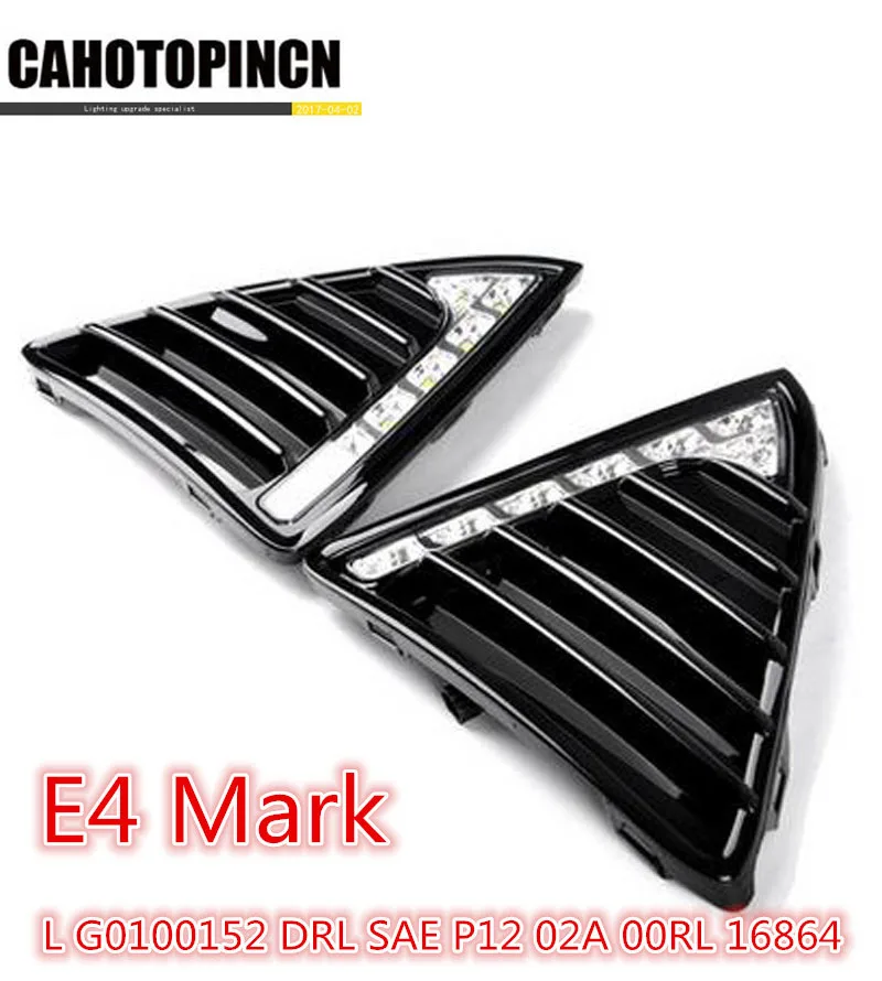 

Gloss or Matt style E4 12V LED Car DRL daytime running lights fog lamp with turn off and dimming Relay for Ford Focus 3 2012