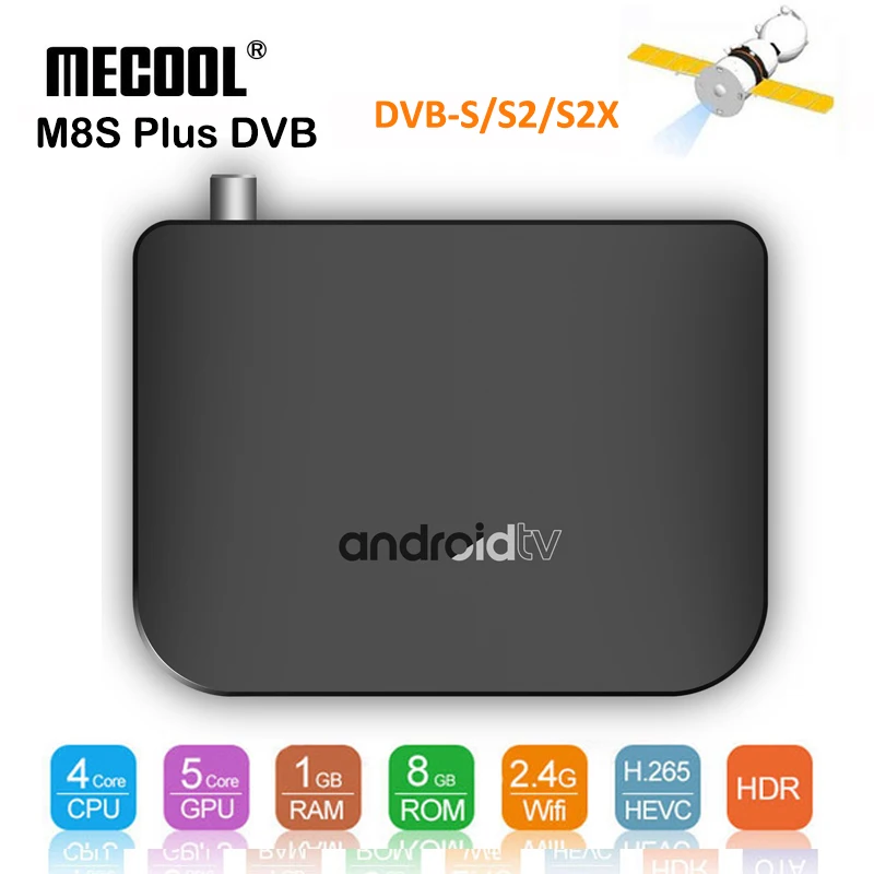 

DVB-S2 M8S Plus Android 7.1 TV Box Amlogic S905D Quad Core Set top box 64-bit 1GB/8GB 1080p 4K SatelliteTv Receiver M8S PLUS DVB
