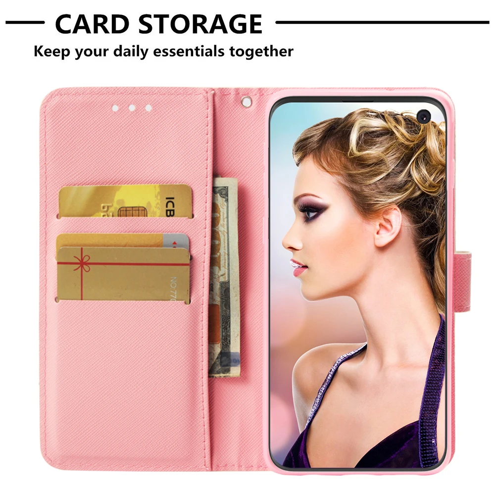 Premium 3D Leather Wallet Phone Case Cover on sFor Samsung S7 Edge S8 S9 Plus Note 8 9 S10 Lite A5 2017 J3 J5 J7 2017 Flip Coque (1)