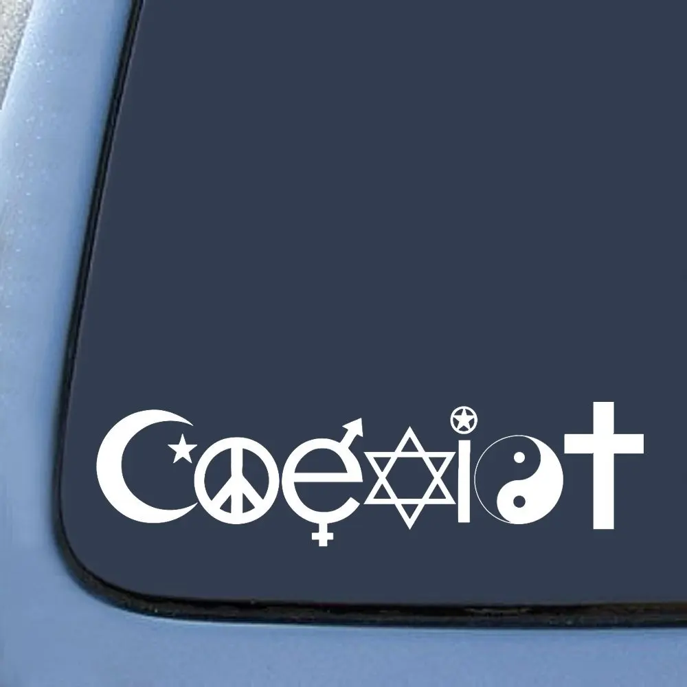 

14.7cm*3.5cm Moon Star Cross Coexist Sticker On Luxury Car Girl Custom Cars Stickers Decals