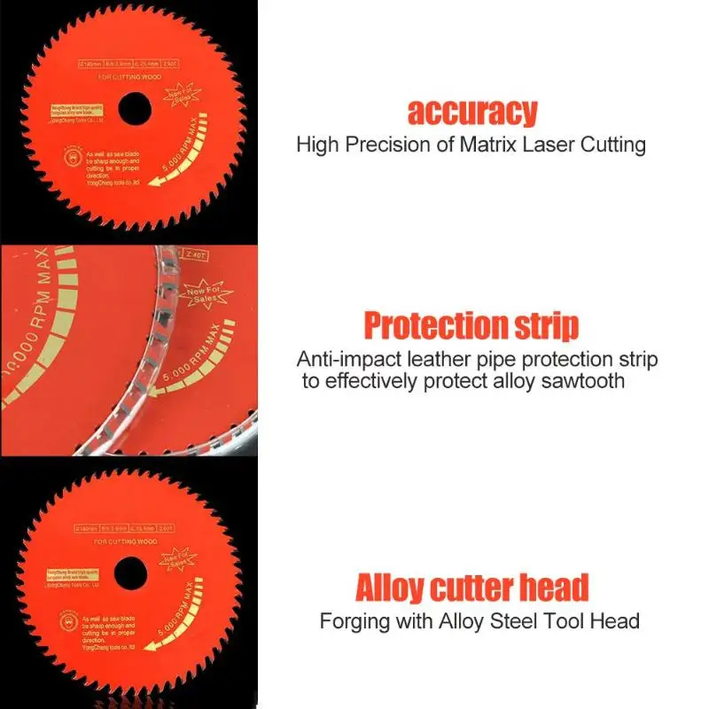 1 шт. деревообрабатывающее круглое лезвие для пилы, режущий диск из алюминиевого сплава, лезвие из карбида, режущий диск для дерева 4x30T 4x40T