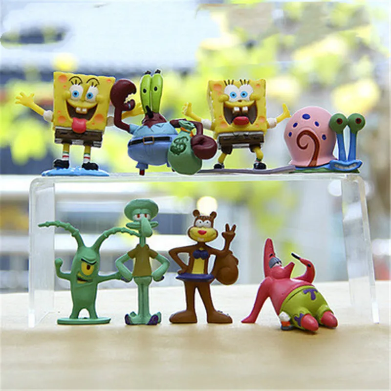 

8pcs/Set Aquarium Landscaping SpongeBob aquarium fish tank Decoration, Squidward Tentacles, Patrick Star, Squidward,Krabs