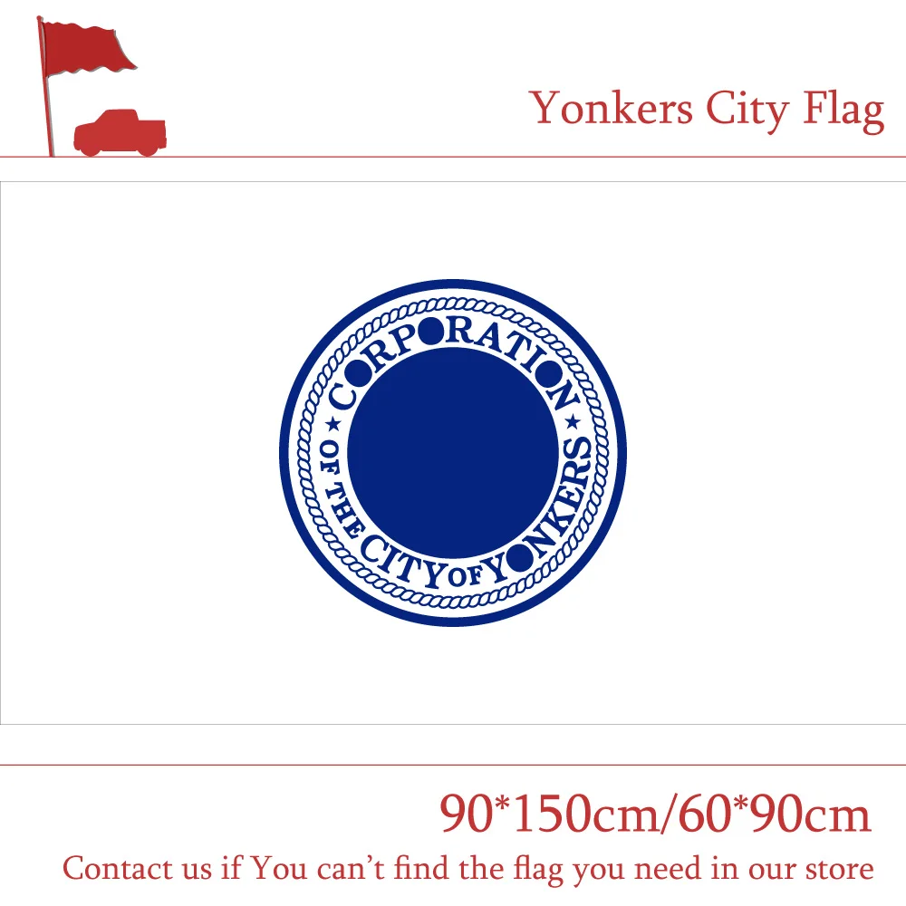 3x5ft American Yonkers City Flag Of US New York State 90*150cm 60*90cm Flag Custom Polyester For Office Home Decoration