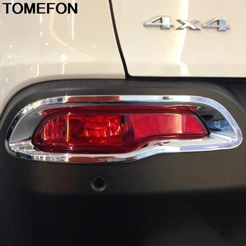 

TOMEFON Exterior For Jeep Cherokee 2014 2015 2016 2017 2018 Rear Tail Fog Light Lamp Cover Trim Accessories Sticker ABS Chrome