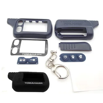 

New TZ9010 case keychain with TZ9010 silicone case for Tomahawk TZ9010 TZ9030 lcd two way car remote controller free shipping