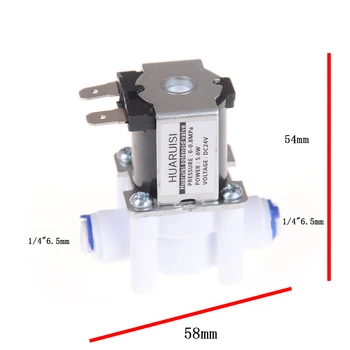 

New Electric Water Valve 24V DC Solenoid Valve 1/4" Hose Connection for RO Reverse Osmosis Pure System RO Controller