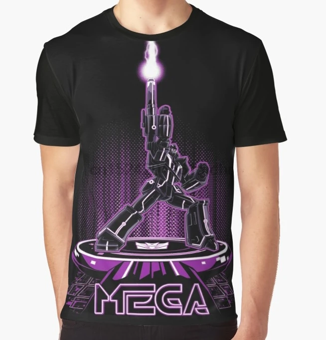 Футболка с принтом все вокруг для мужчин Funy футболка MEGA (TRON) короткий рукав
