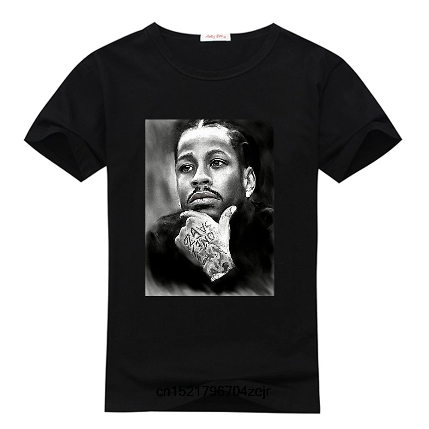 

Men T shirt Fashion Sport Eco-friendly Printed Allen Iverson Durable T shirts funny t-shirt novelty tshirt women