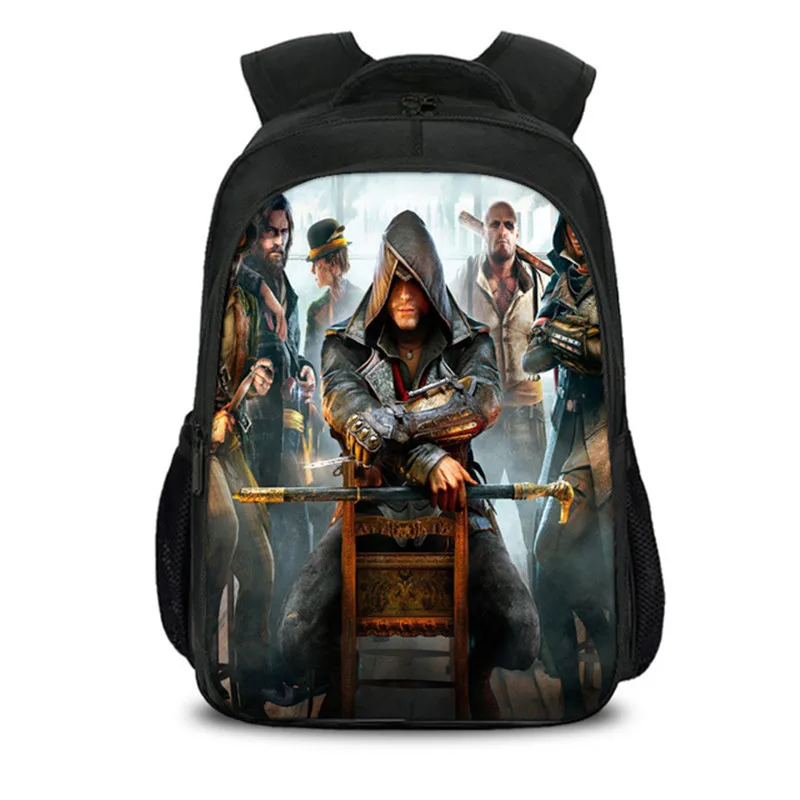 I Рюкзак Assassins Creed, черный рюкзак для студентов, рюкзак для девочек и мальчиков, многофункциональный рюкзак для подростков, рюкзак для путешествий - Цвет: I