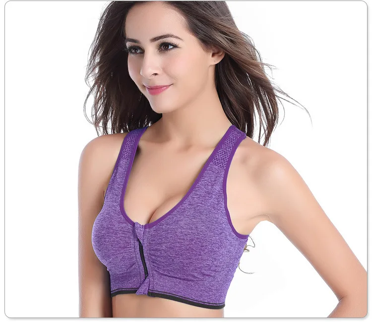 

2018 Small Size Sexy Detonation front zipper without rims professional shock bra works vest underwear AW5331