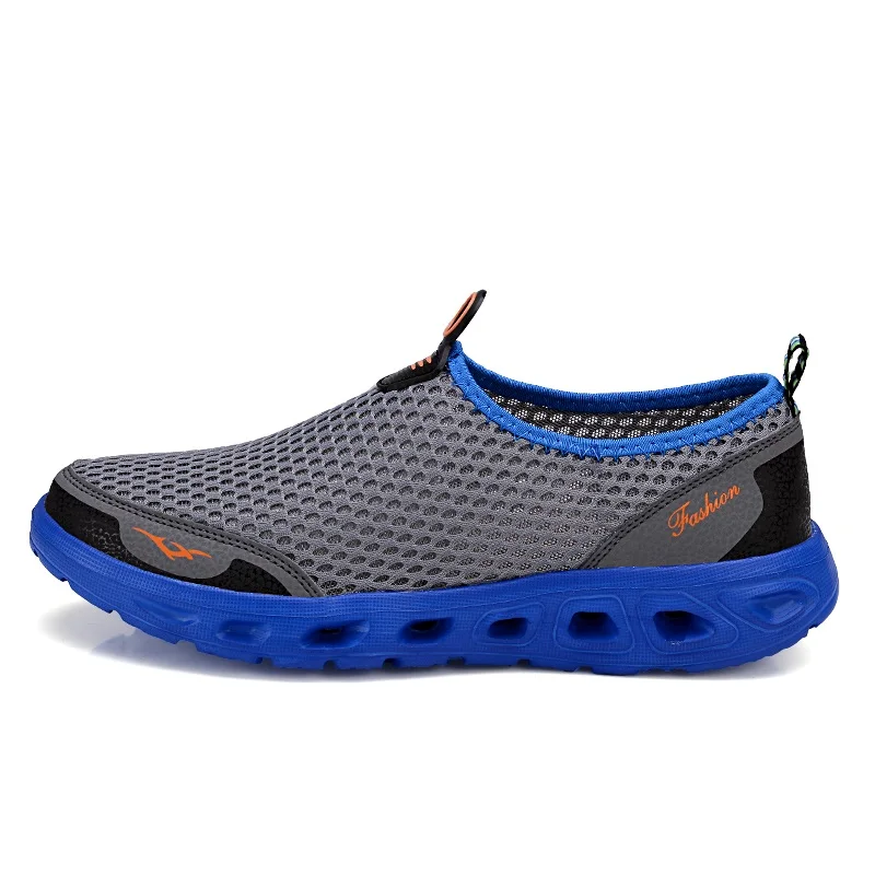 Zenvbnv/мужские кроссовки; дышащая обувь для болотных прогулок; нескользящая прогулочная обувь; Легкая водонепроницаемая обувь для мужчин; пляжная обувь - Цвет: Dark Gray