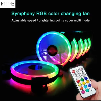 

Cooler RGB Fan Computer Case PC Cooling Fan RGB Adjust LED 120mm Quiet + IR Remote New Computer Cooler Cooling RGB Case Fan CPU