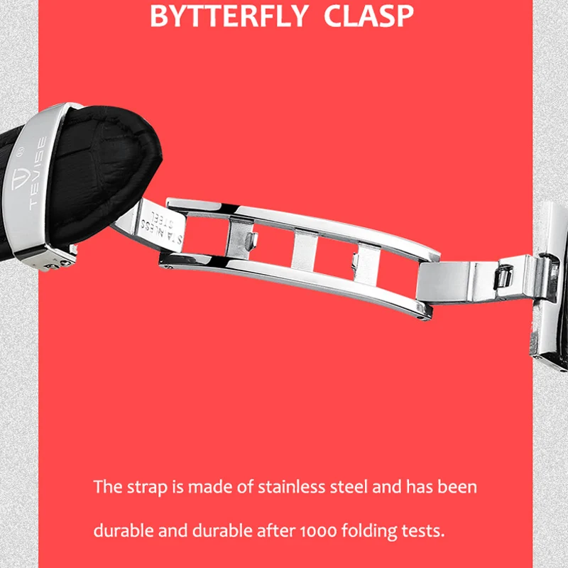 قائمة جديدة Tevise العلامة التجارية الرجال الميكانيكية ووتش التلقائية الأزياء شخصية ملونة الساعات ساعة Relogio Masculino Gi/Gl