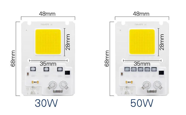 2 шт. светодио дный удара шарика чип 20 Вт 30 Вт 50 Вт Smart IC 220 В 230 В 240 В светодио дный чип для DIY светодио дный прожектор холодный белый теплый белый