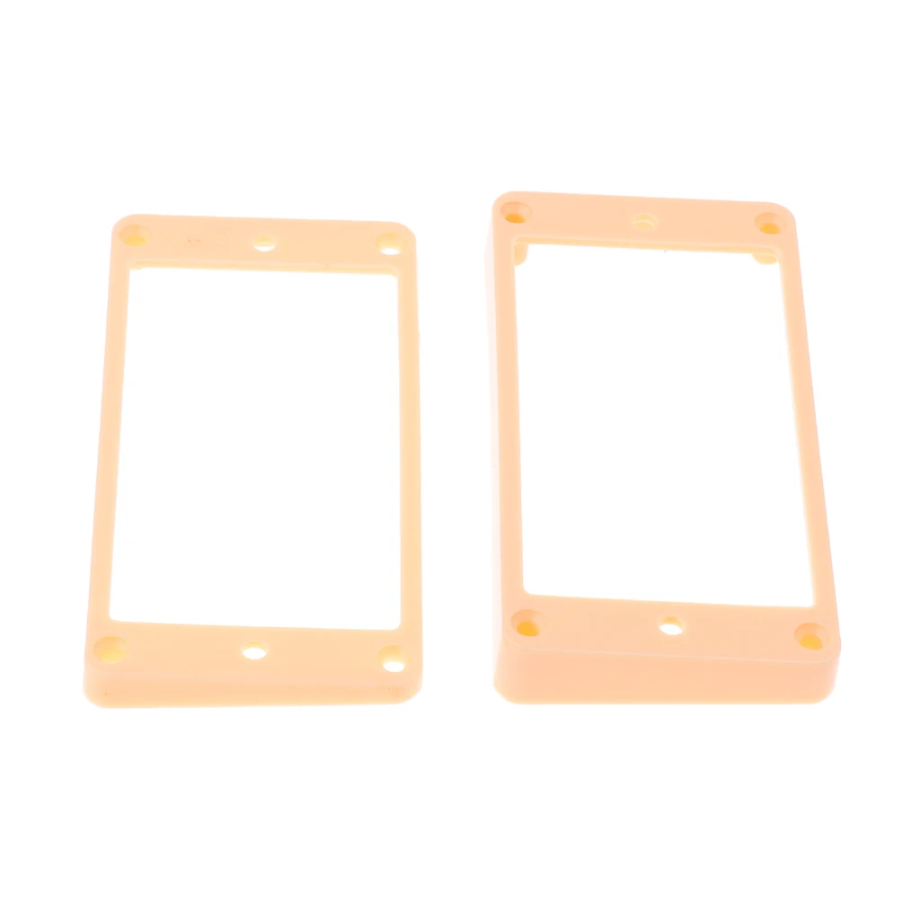 2pcs ABS Neck&Bridge Humbucker Pickup Frame Mounting Rings for Les Paul Electric Guitar Parts Replacement  Cream