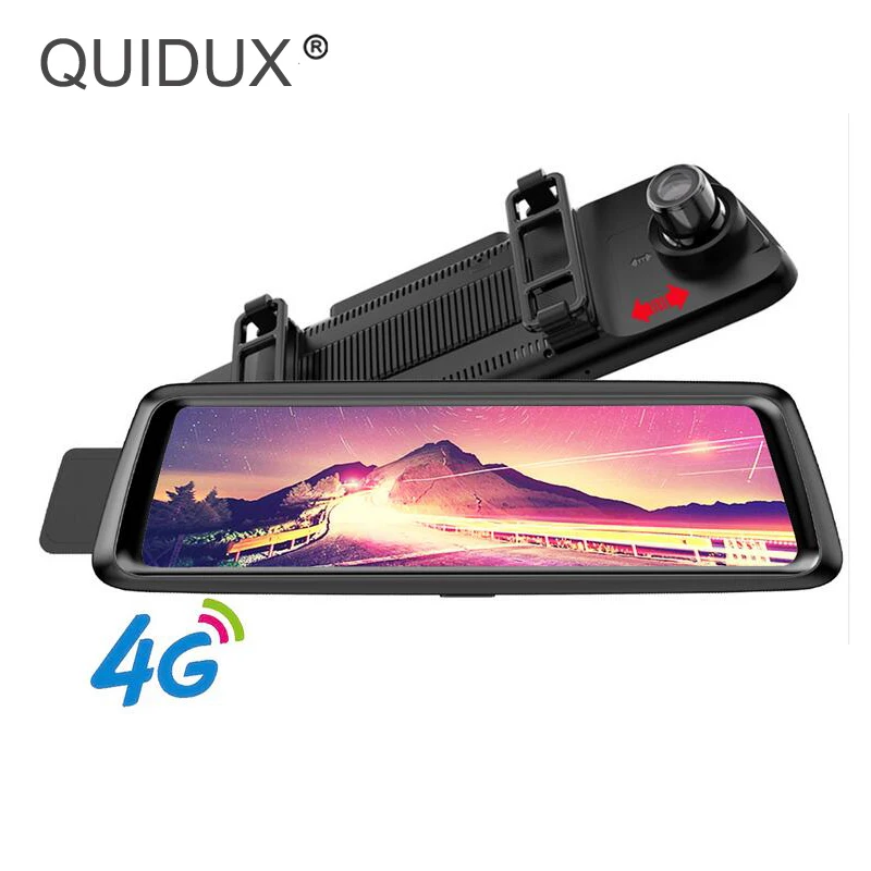 QUIDUX Автомобильный видеорегистратор 4G Android 1" ips полное зеркало gps навигация ADAS FHD 1080 P зеркало заднего вида Camara Автомобильный видеорегистратор рекордер