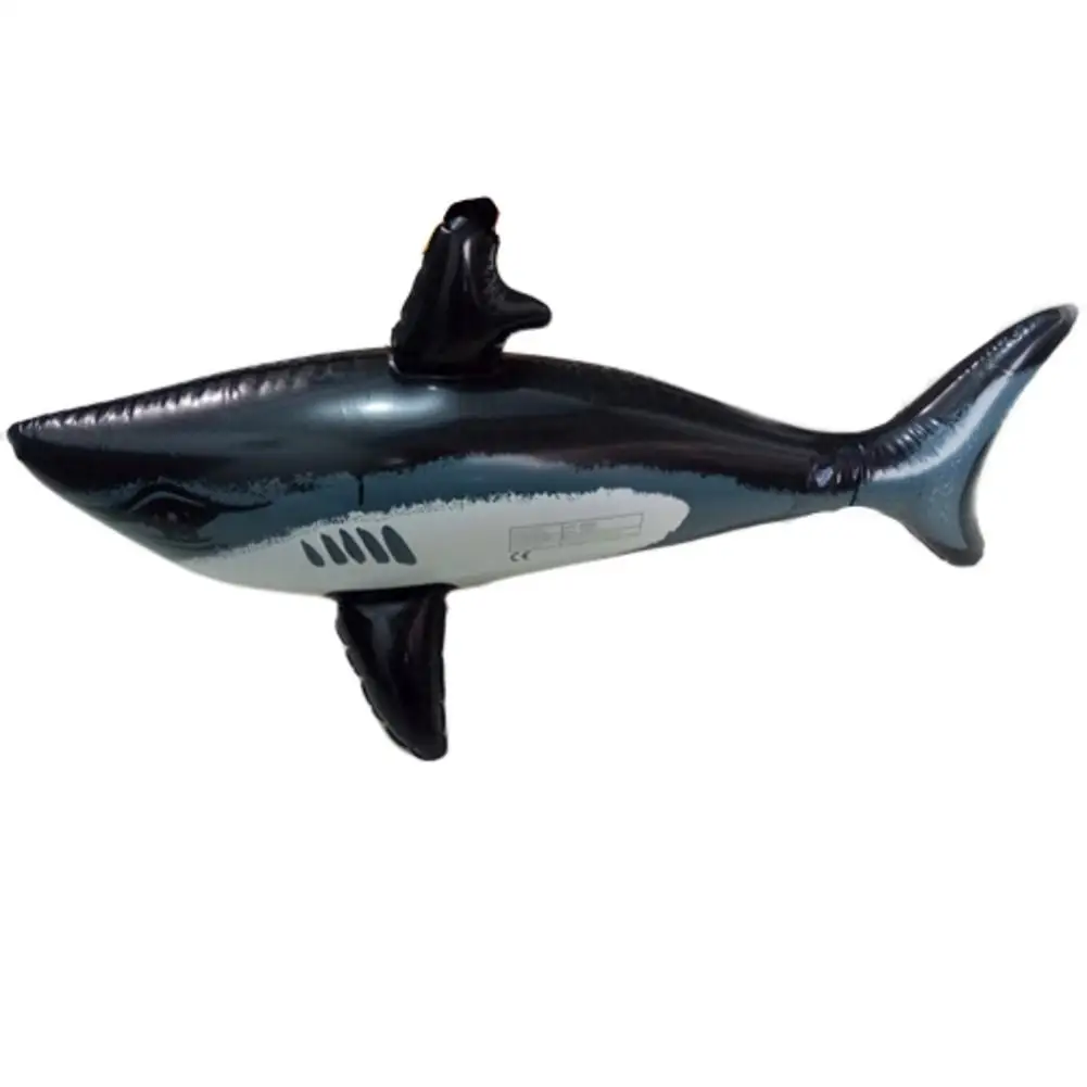 Плавающая игрушка-поплавок в виде акулы для детей и взрослых, надувные водные игрушки для бассейна, имитация Кита, рыбы, животных, игрушки для бассейна, аксессуары 25 - Цвет: Black