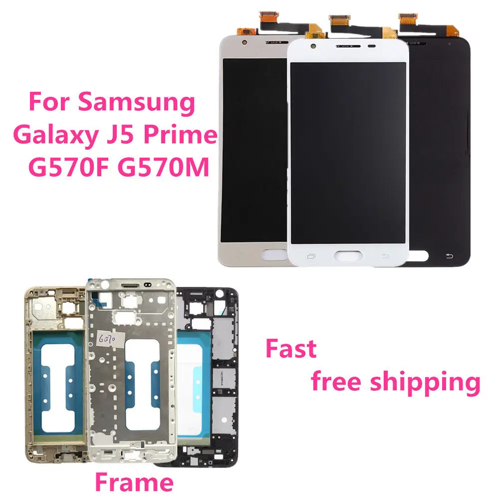 Сенсорный ЖК-экран для Samsung Galaxy J5 Prime G570 G570F G570K G570L G570S дигитайзер в сборе с рамкой |