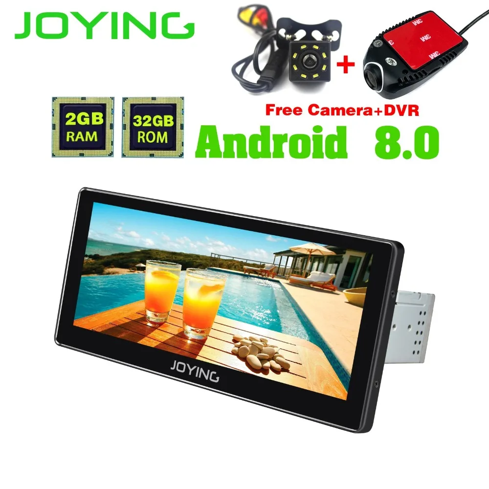 

10.25"Joying Octa Core 2GB+32GB Head Unit Universal Tape Recorder Android Car Radio Audio Stereo GPS Support Steering Wheel OBD2
