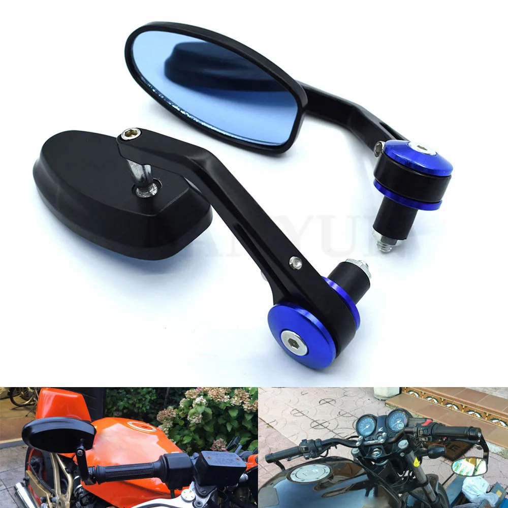 

7/8" 22mm Motorcycle Mirrors Rear View Handle Bar End Rearview Side Mirrors For Yamaha FZ1 FAZER FZ6 FZ6R FZ8 XJ6 FJR1300 XJR130