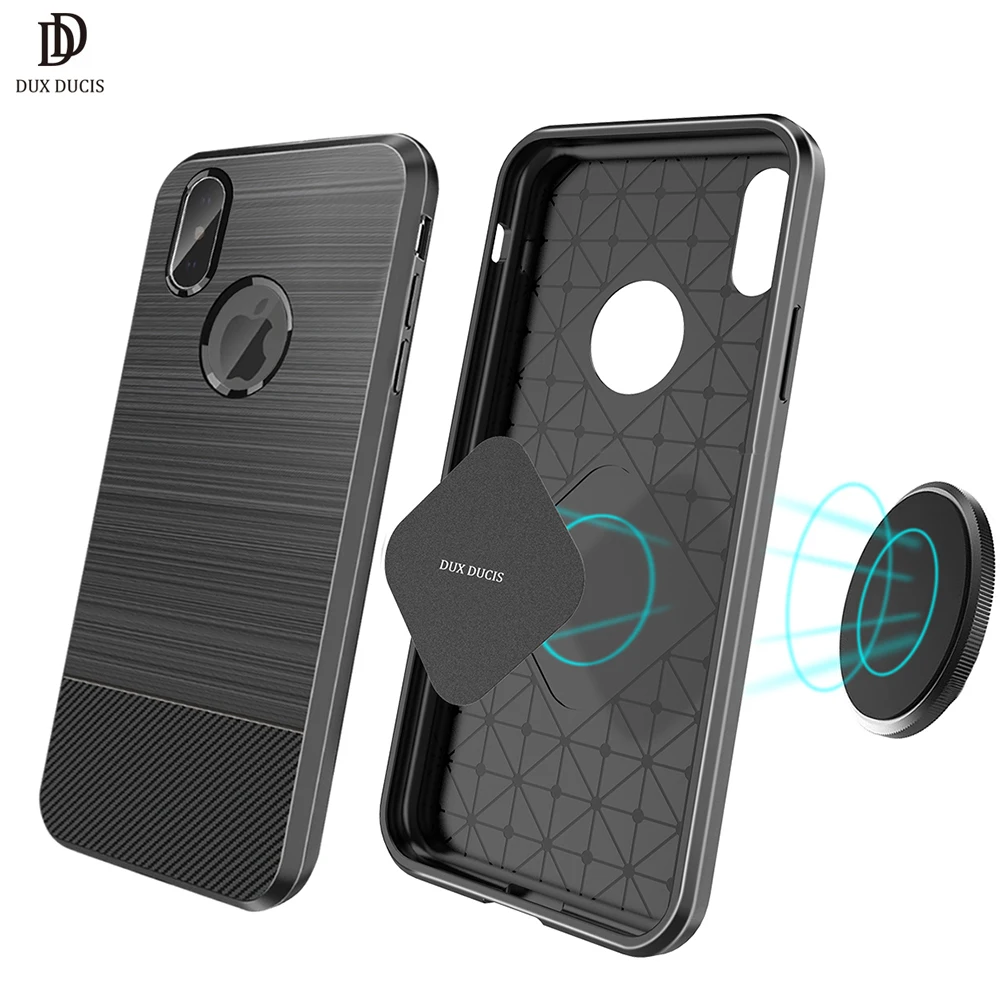 

DUX DUCIS Magnetic Silicone Case for iPhone X Soft Magnet Cover for Apple iPhone X iPhoneX 10 Shockproof Phone Case Funda New