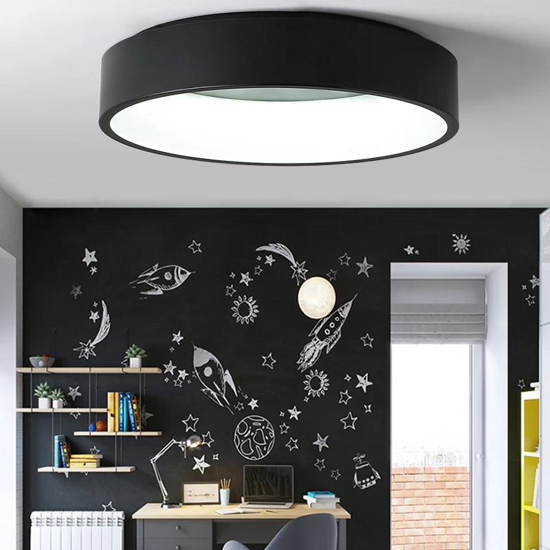 Черный/белый/серый минимализм современные светодиодные потолочные лампы для гостиной спальни комнаты lamparas de techo светодиодный потолочный светильник
