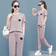 YICIYA Pink Tracksuit for Women Outfits Sportswear Co-ord Set Two Piece Set Plus Size Big Pants and Top 2020 Summer Clothing YICIYA Pink Tracksuit for Women Outfits Sportswear Co-ord Set Two Piece Set Plus Size Big Pants and Top 2020 Summer Clothing