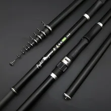2019 휴대용 락 2.4m 3.6m 4.5m 5.4m 6.3m 7.2m 잉어로드 텔레스코픽 바다 낚시대 스피닝로드 탄소 섬유 초경량 하드(China)
