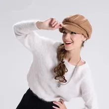 Новое поступление, Женская шерстяная Кепка с козырьком, для взрослых, осень и зима, шерстяная Смешанная Кепка для отдыха, женская зимняя теплая Кепка с острым носком, B-7324