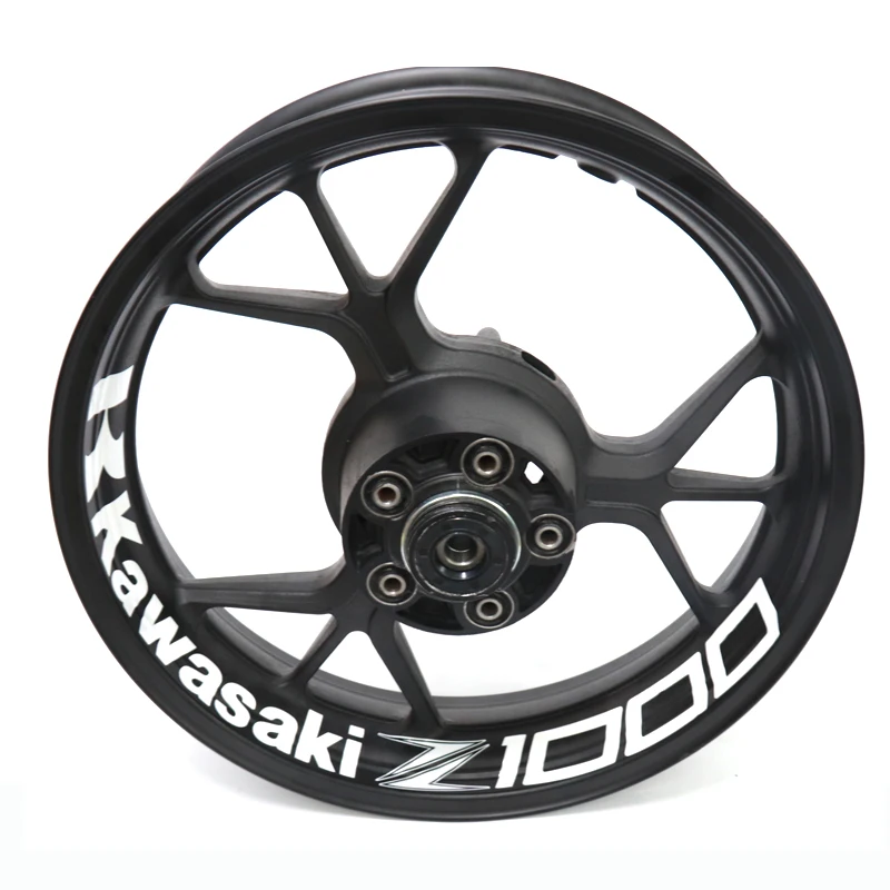 Наклейки для передних и задних колес, наружный обод, светоотражающие полосы, наклейки на колеса для Kawasaki Z1000 - Цвет: 3