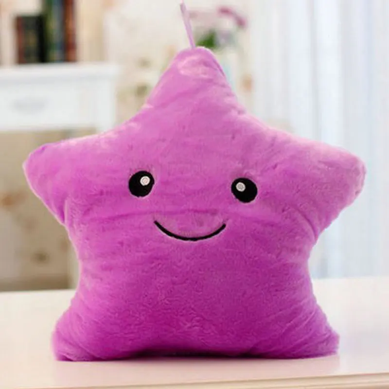 2016 Mini Peluche 5 estrellas coloridas luminoso brillante almohada Juguetes Led luz almohada de felpa juguetes de Peluche para niños regalo de Navidad 2016 Mini Peluche 5 estrellas coloridas luminoso brillante almohada Juguetes Led luz almohada de felpa juguetes de Peluche para niños regalo de Navidad