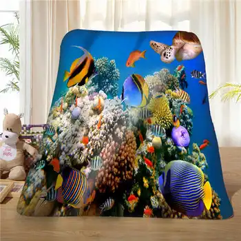 

Custom Underwater_world_Corals_ (1) Blanket Soft Fleece DIY Your Picture Decoration Bedroom Sofa Multi Size#929-02-003-77