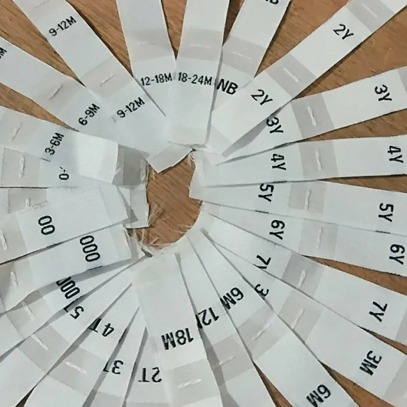 Stock sale White polyester cloth size label 2Y,3Y,4Y,5Y,6Y,7Y,0-3m,3-6m,6-9m,9-12m,12-18m,18-24m
Stock sale White polyester cloth size label 2Y,3Y,4Y,5Y,6Y,7Y,0-3m,3-6m,6-9m,9-12m,12-18m,18-24m