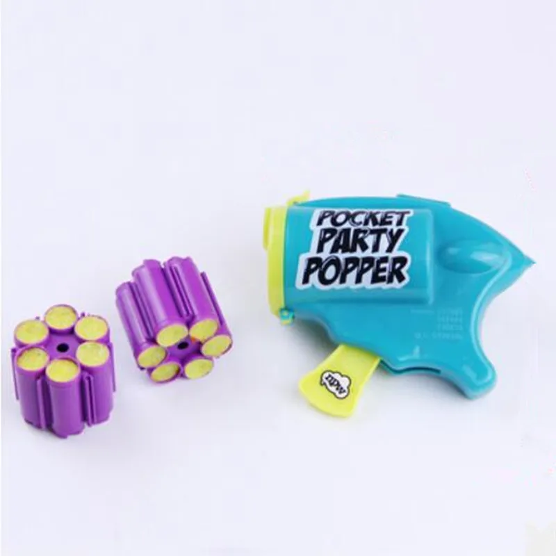 Мини пуш-ап с бумажными попперсами конфетти пистолет подарок на день рождения для свадебного украшения девичник детский душ - Цвет: B