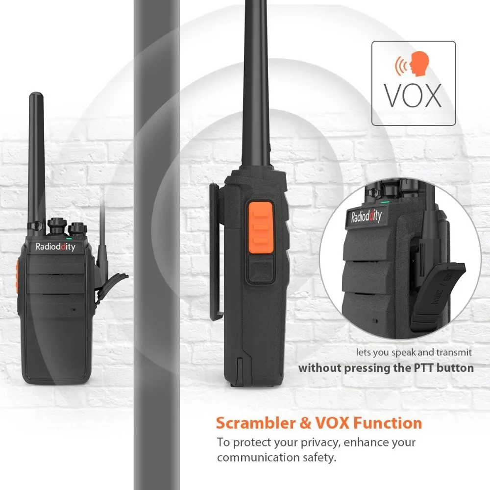 4 шт. двухсторонняя радиосвязь R2 PMR446Mhz 16CH UHF Scrambler VOX Walkie Talkie большой диапазон с USB