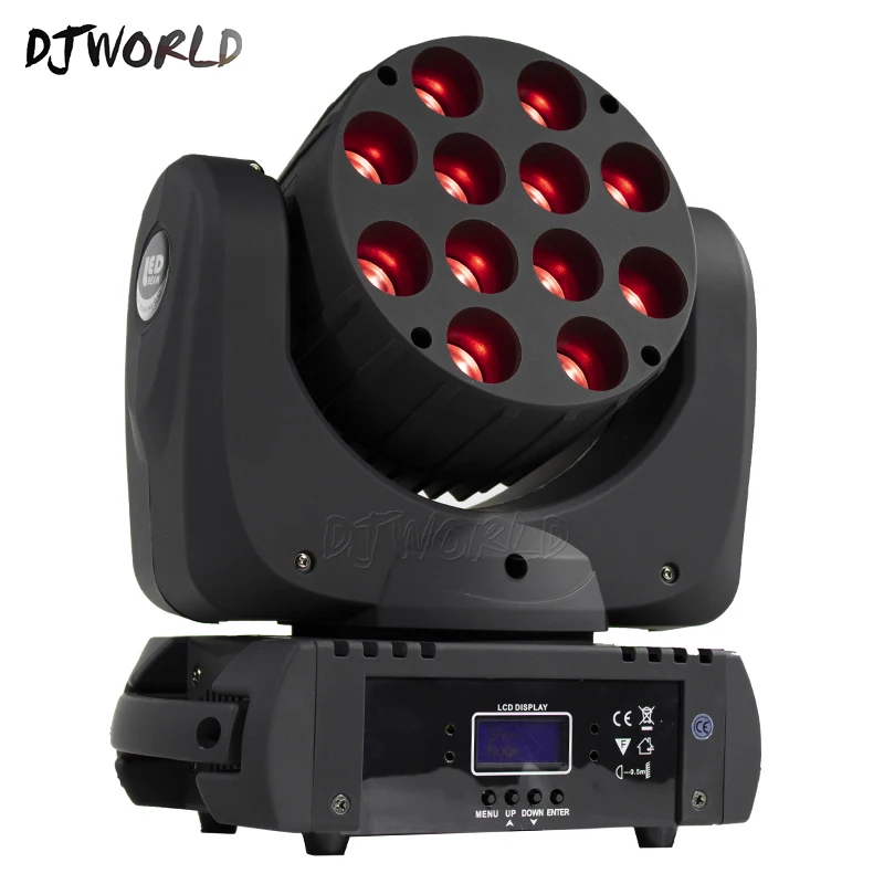 

DjWorld LED Moving Head Light Beam 12X12W RGBW Light Advanced 9/16 DMX Channel Professional Stage Light Party Special Light